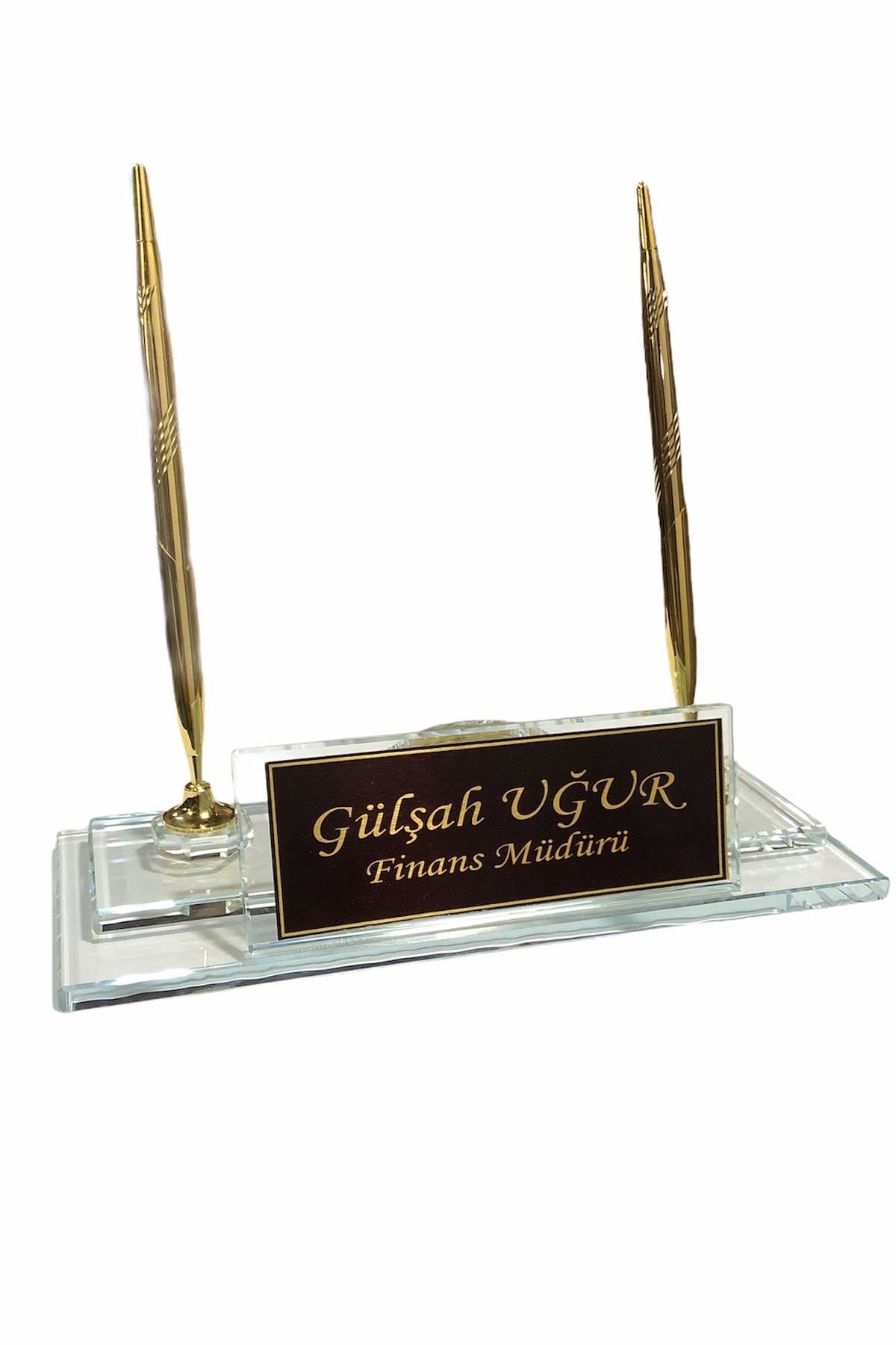 MOOG Glass Desk Name Plate