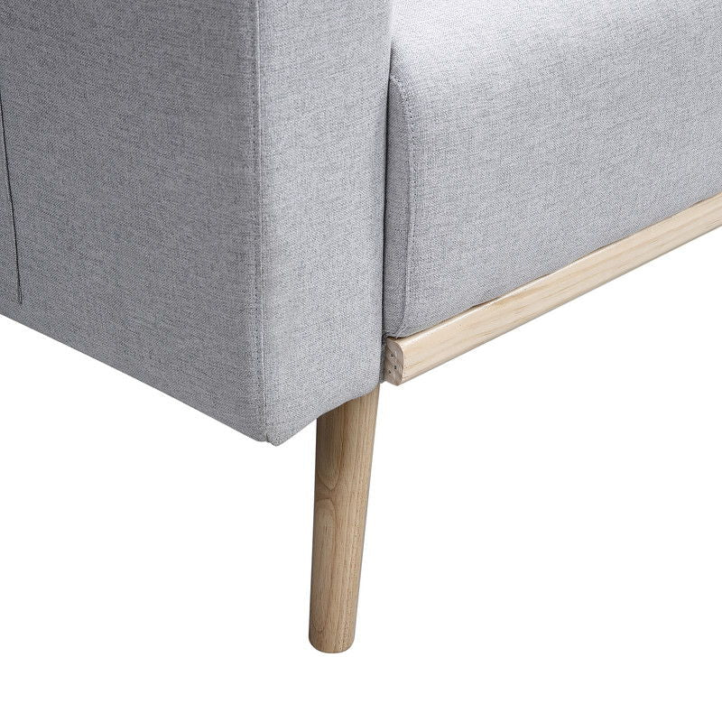 Easton - Linen Fabric Chair With USB Charging Ports Pockets And Pillows by Couch.com