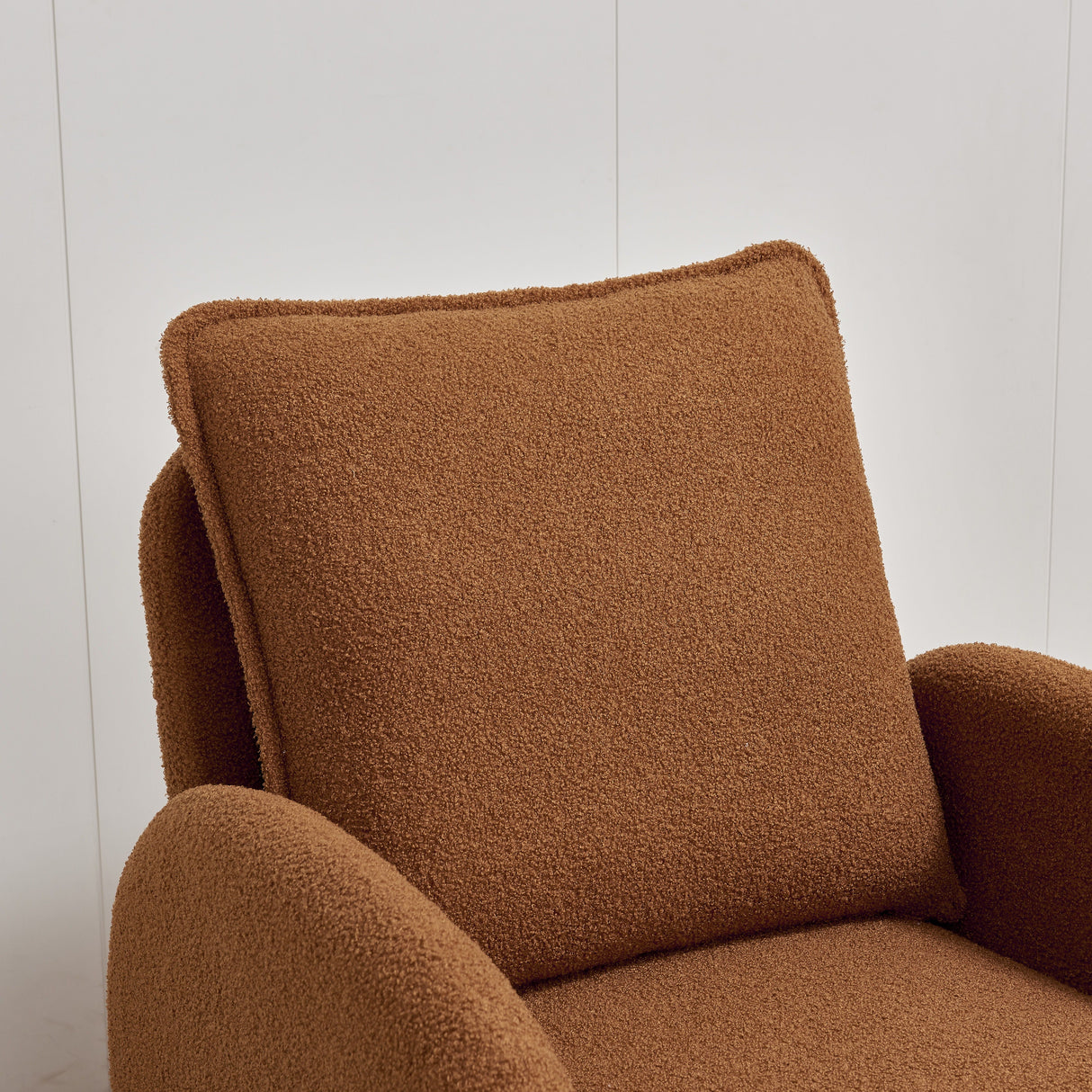 Modern Sherpa Upholstered Accent Chair, Comfortable Living Room Armchair, Lounge Chair For Bedroom, And Office by Couch.com