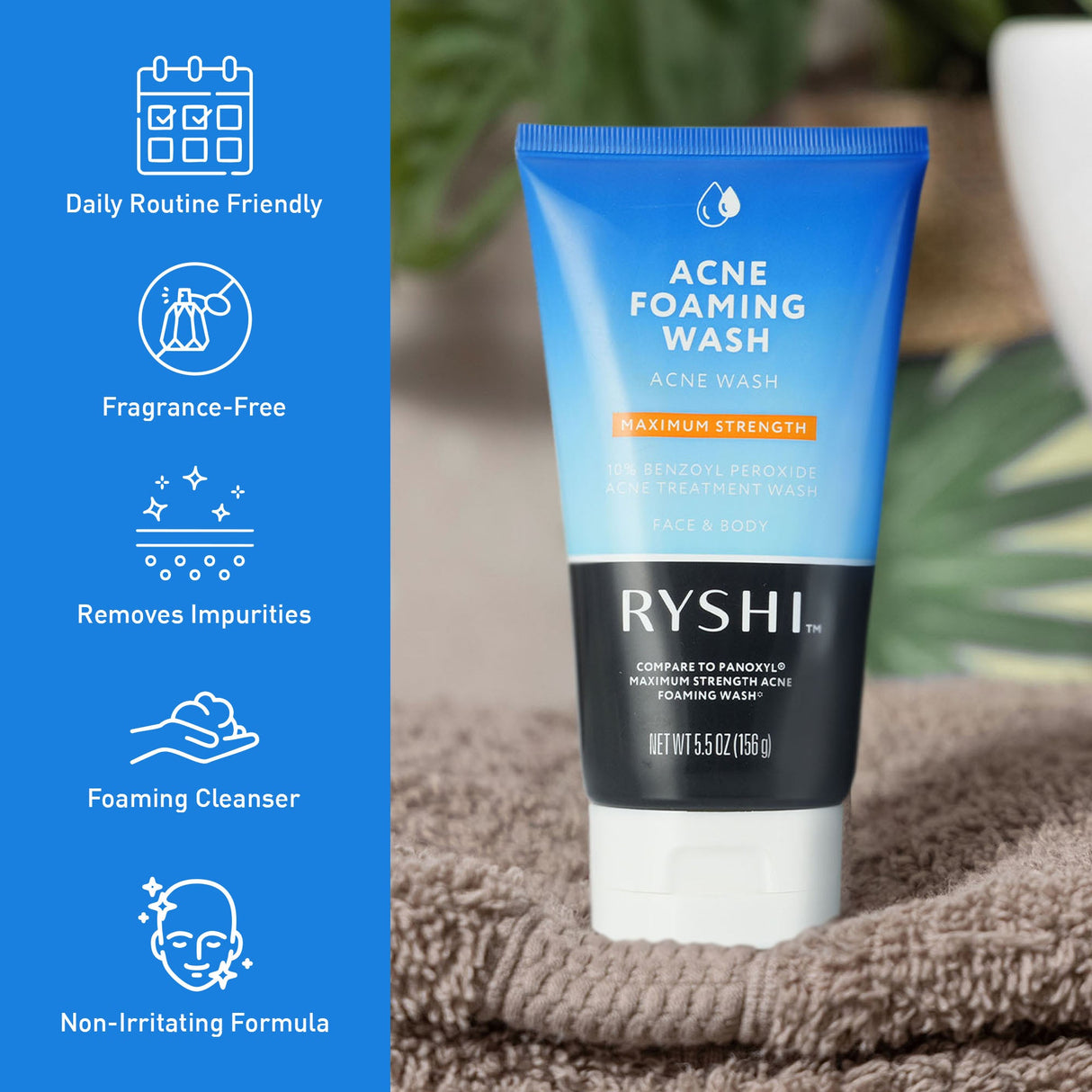 Clear & Glow Skincare Gift Set: Acne Foaming Wash, Revitalizing Facial Wash, and Makeup Remover Cleansing Towelettes by Pursonic