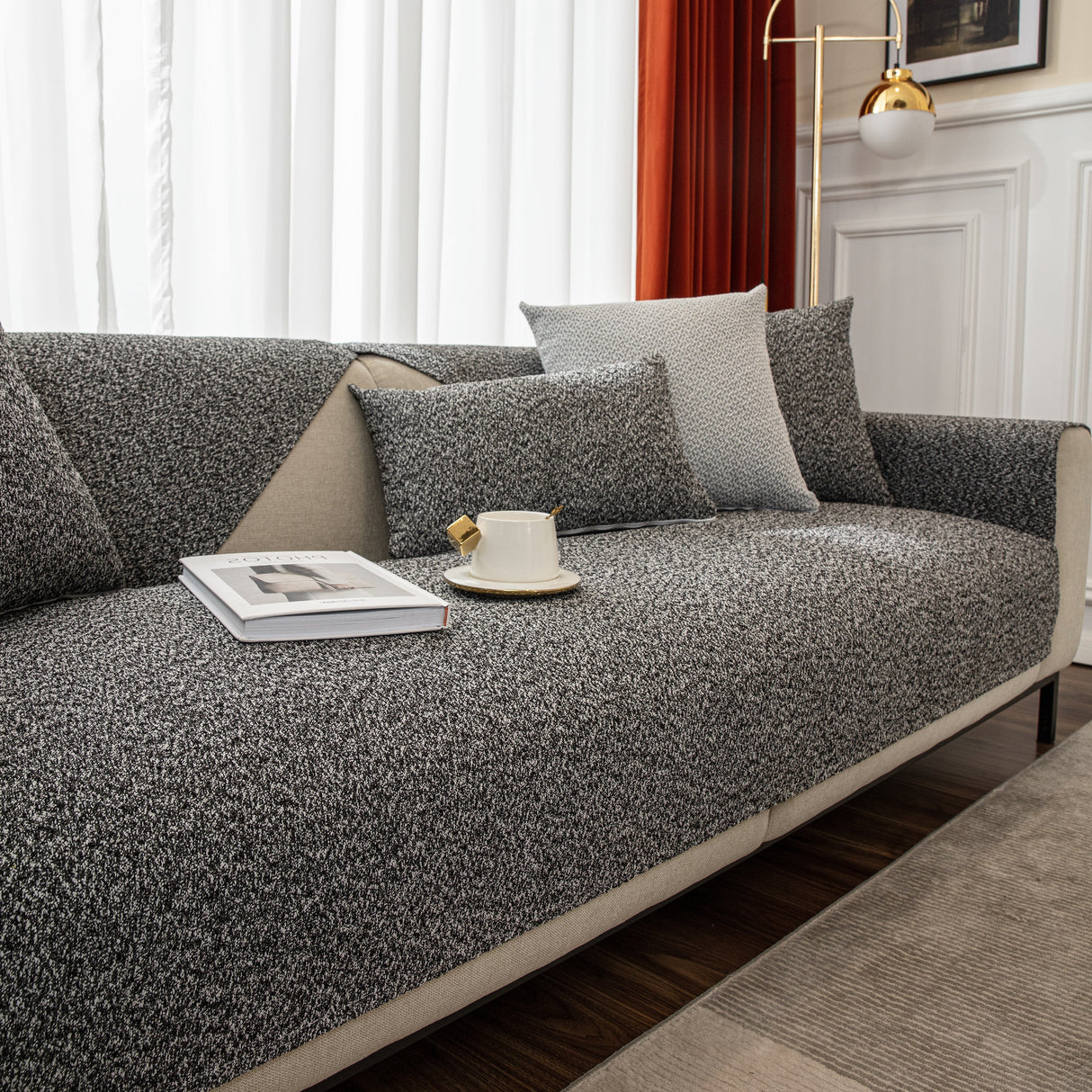 Washable Polyester Sofa Towel, Non-Slip Sofa Seat Covers, and Couch Protectors - Furniture Covers for Pets