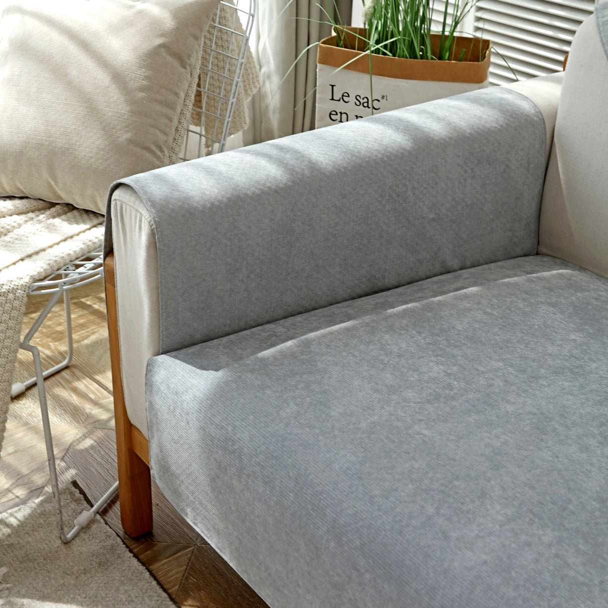 Waterproof Non-Slip Quilted Corduroy Sofa Covers for Pets, Sectional Couch Covers