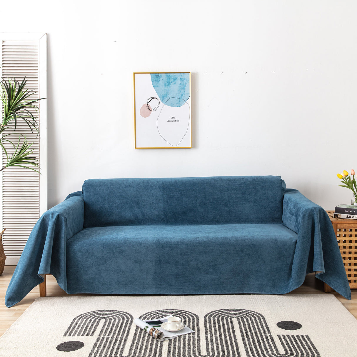 Waterproof Scratch-Resistant Furniture Covers for Pets, Non-Slip Couch Cover Throw