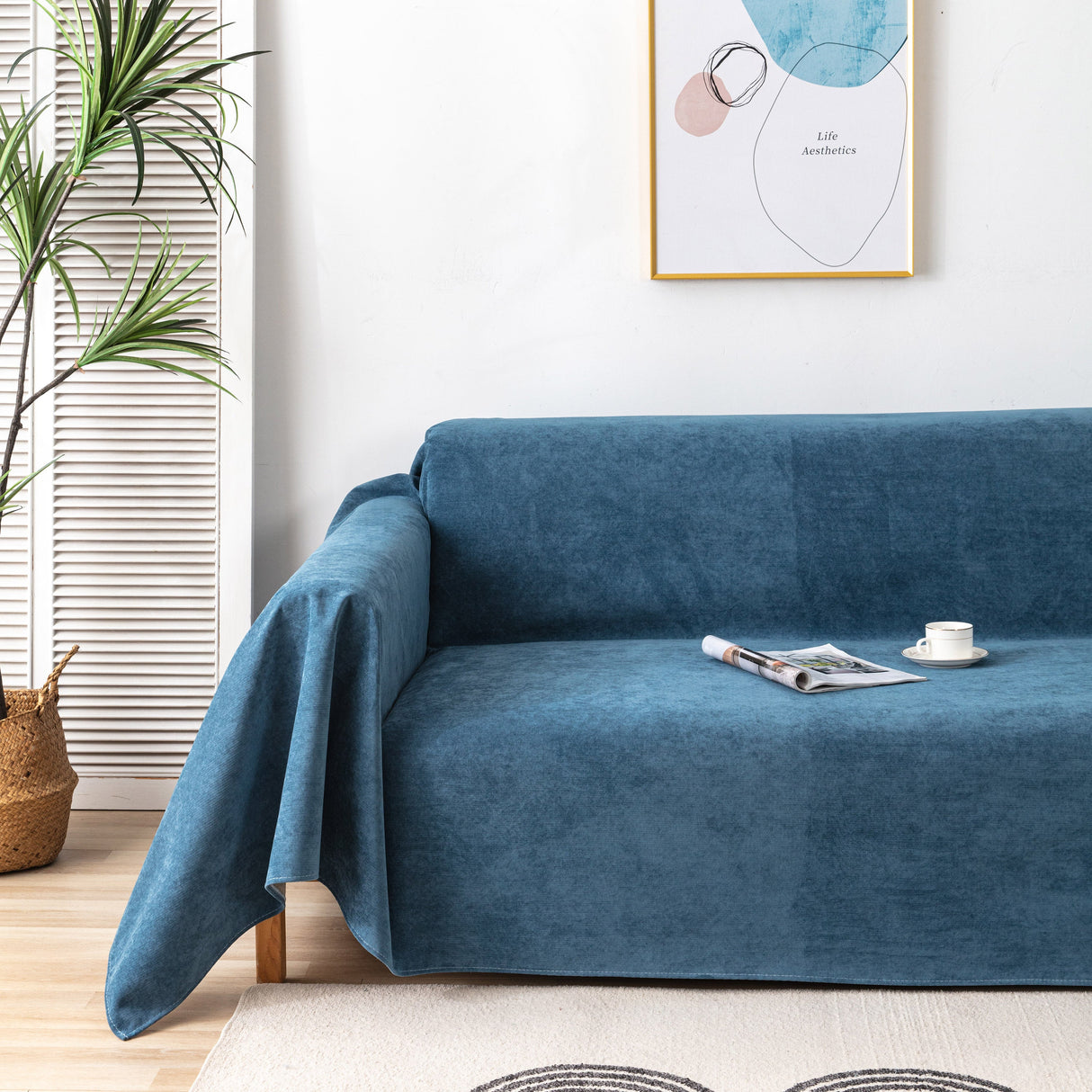 Waterproof Scratch-Resistant Furniture Covers for Pets, Non-Slip Couch Cover Throw