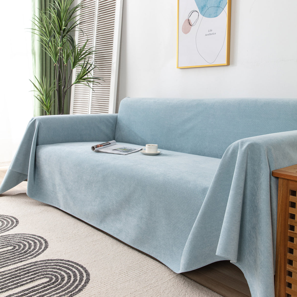 Waterproof Scratch-Resistant Furniture Covers for Pets, Non-Slip Couch Cover Throw