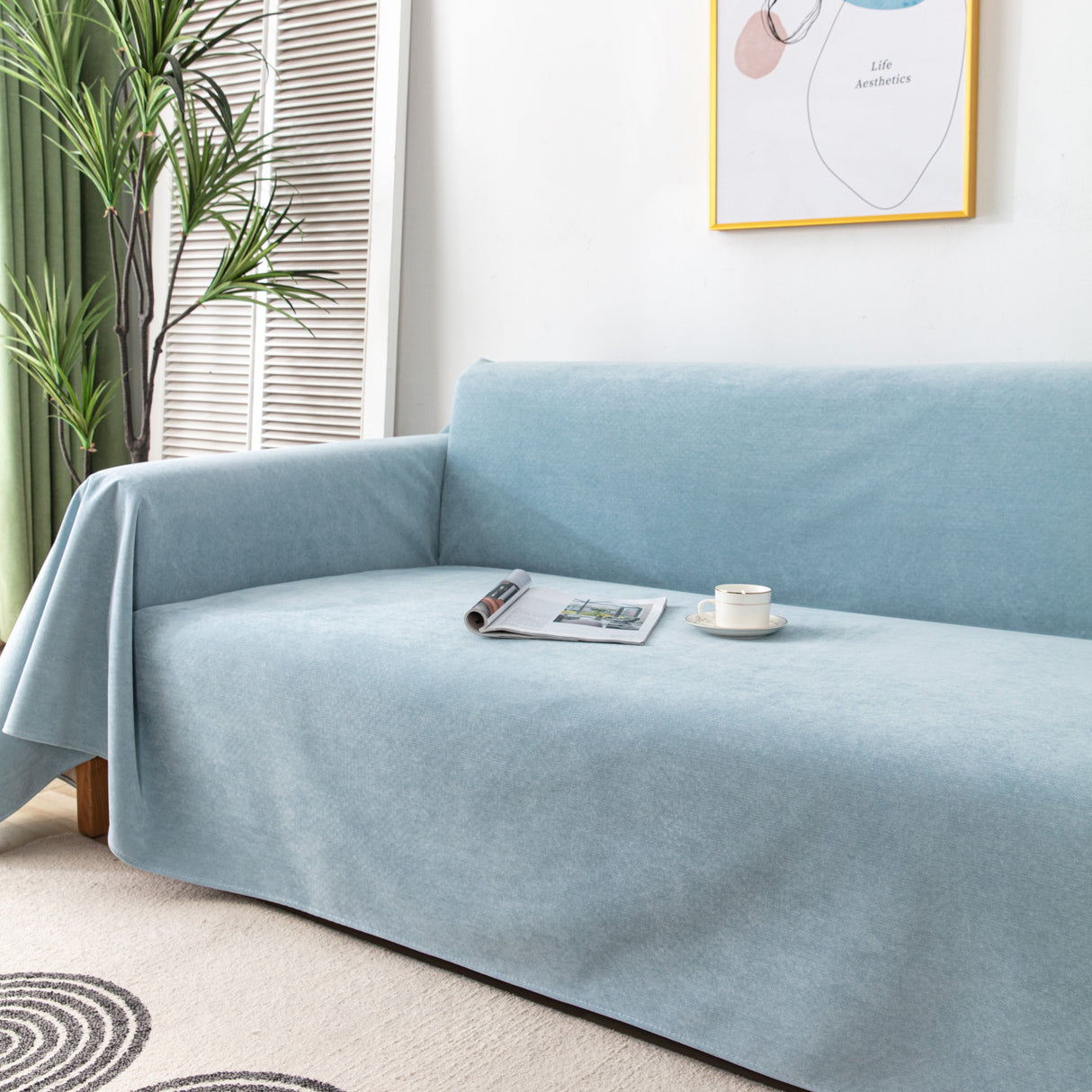 Waterproof Scratch-Resistant Furniture Covers for Pets, Non-Slip Couch Cover Throw