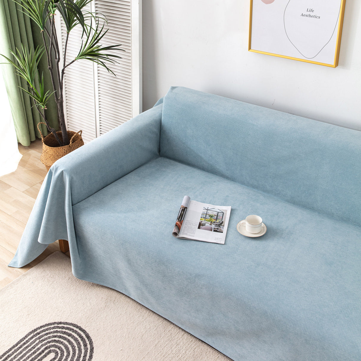 Waterproof Scratch-Resistant Furniture Covers for Pets, Non-Slip Couch Cover Throw