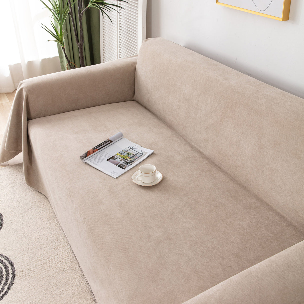 Waterproof Scratch-Resistant Furniture Covers for Pets, Non-Slip Couch Cover Throw