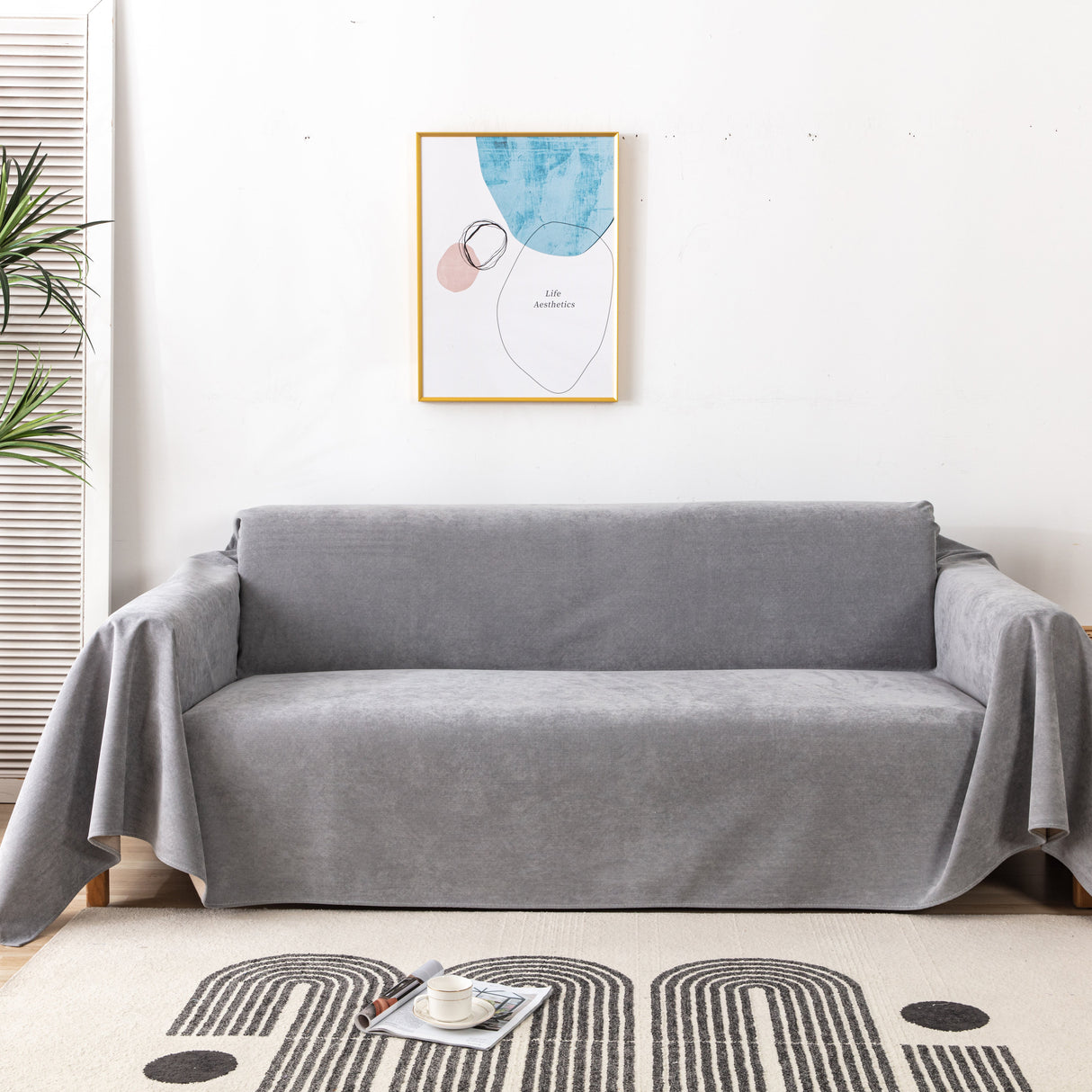 Waterproof Scratch-Resistant Furniture Covers for Pets, Non-Slip Couch Cover Throw