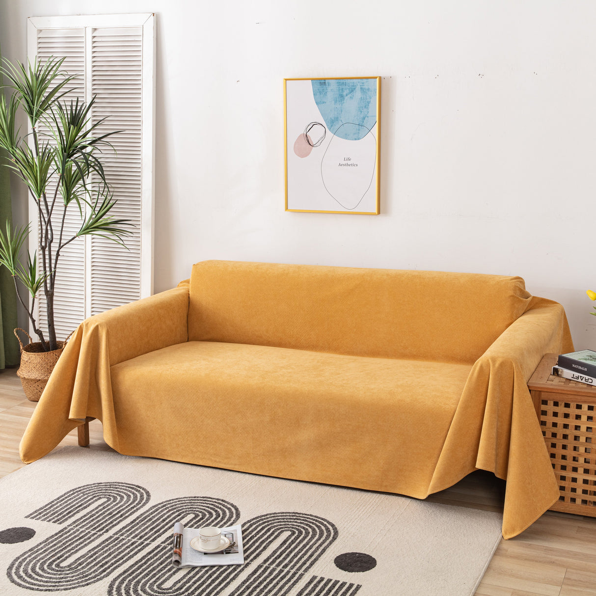 Waterproof Scratch-Resistant Furniture Covers for Pets, Non-Slip Couch Cover Throw