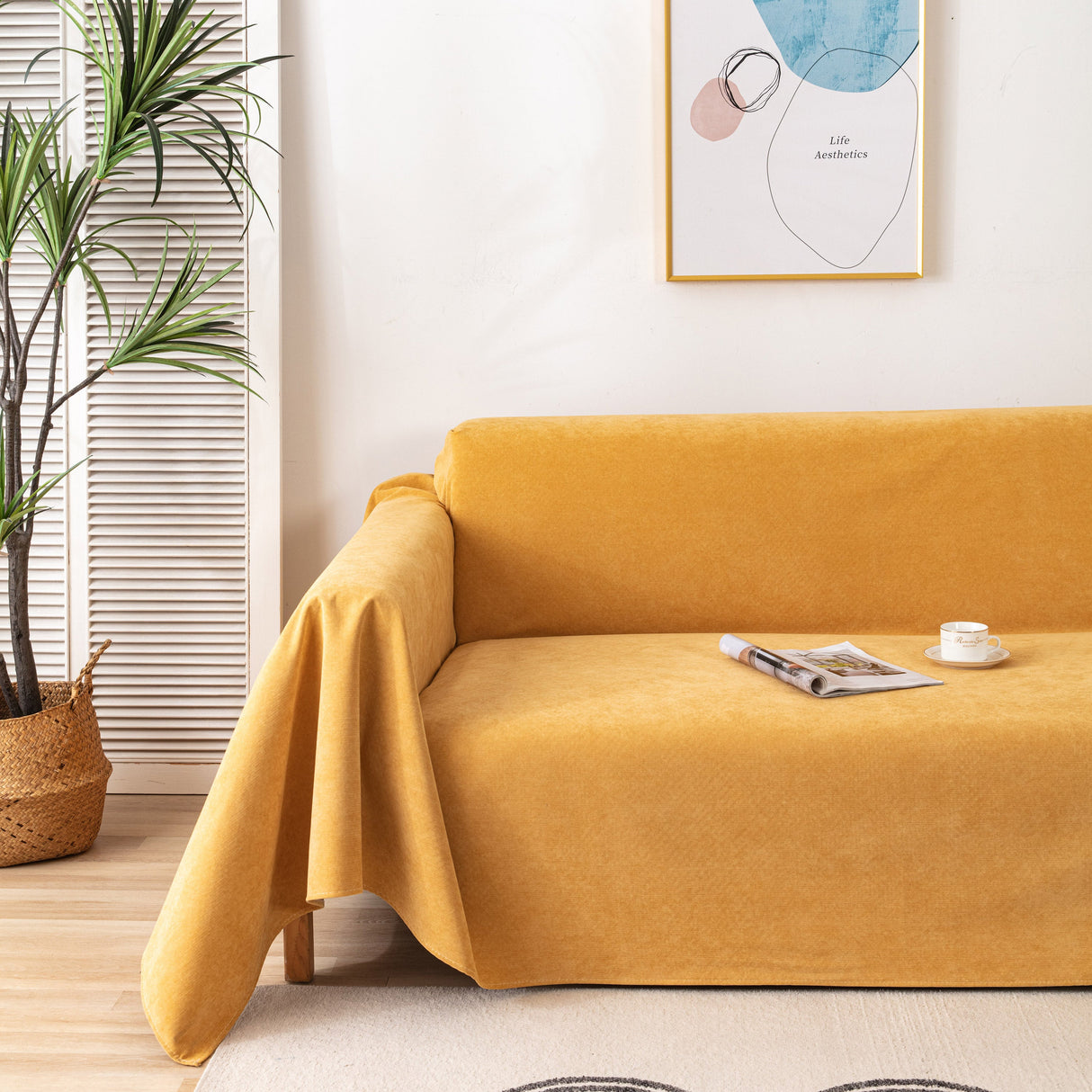 Waterproof Scratch-Resistant Furniture Covers for Pets, Non-Slip Couch Cover Throw