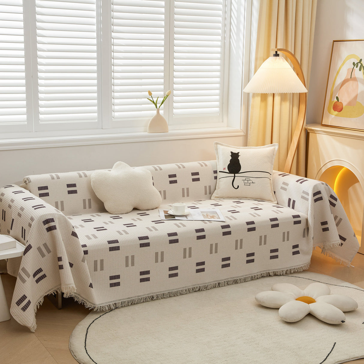 High-Quality Fabric Non-Slip Sofa Cover Throw, Throw Blankets for Couch, Furniture Covers for Pets