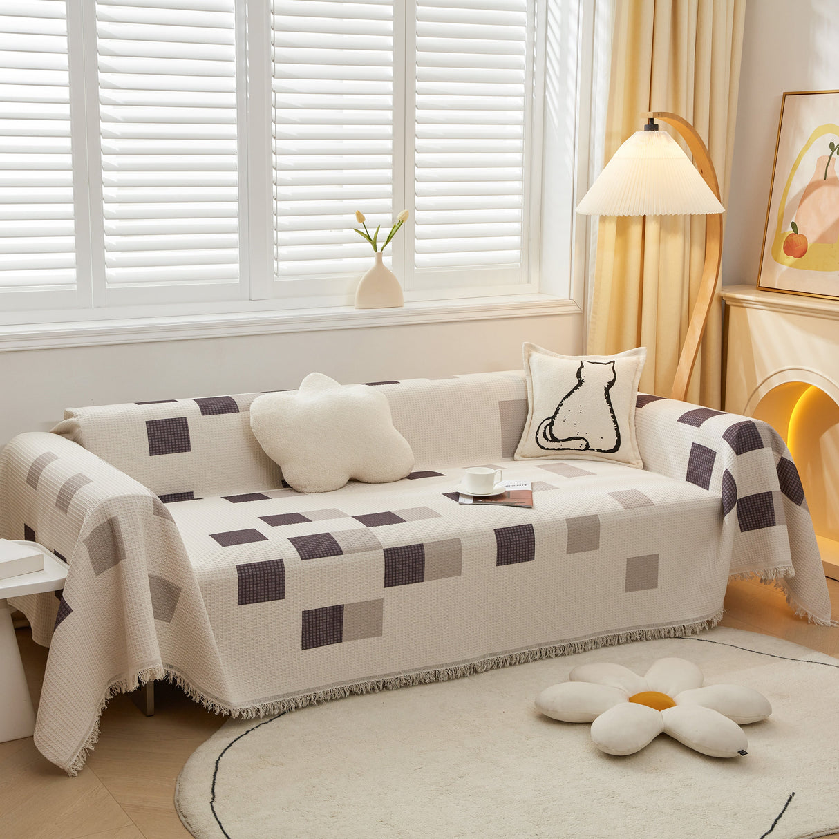 High-Quality Fabric Non-Slip Sofa Cover Throw, Throw Blankets for Couch, Furniture Covers for Pets