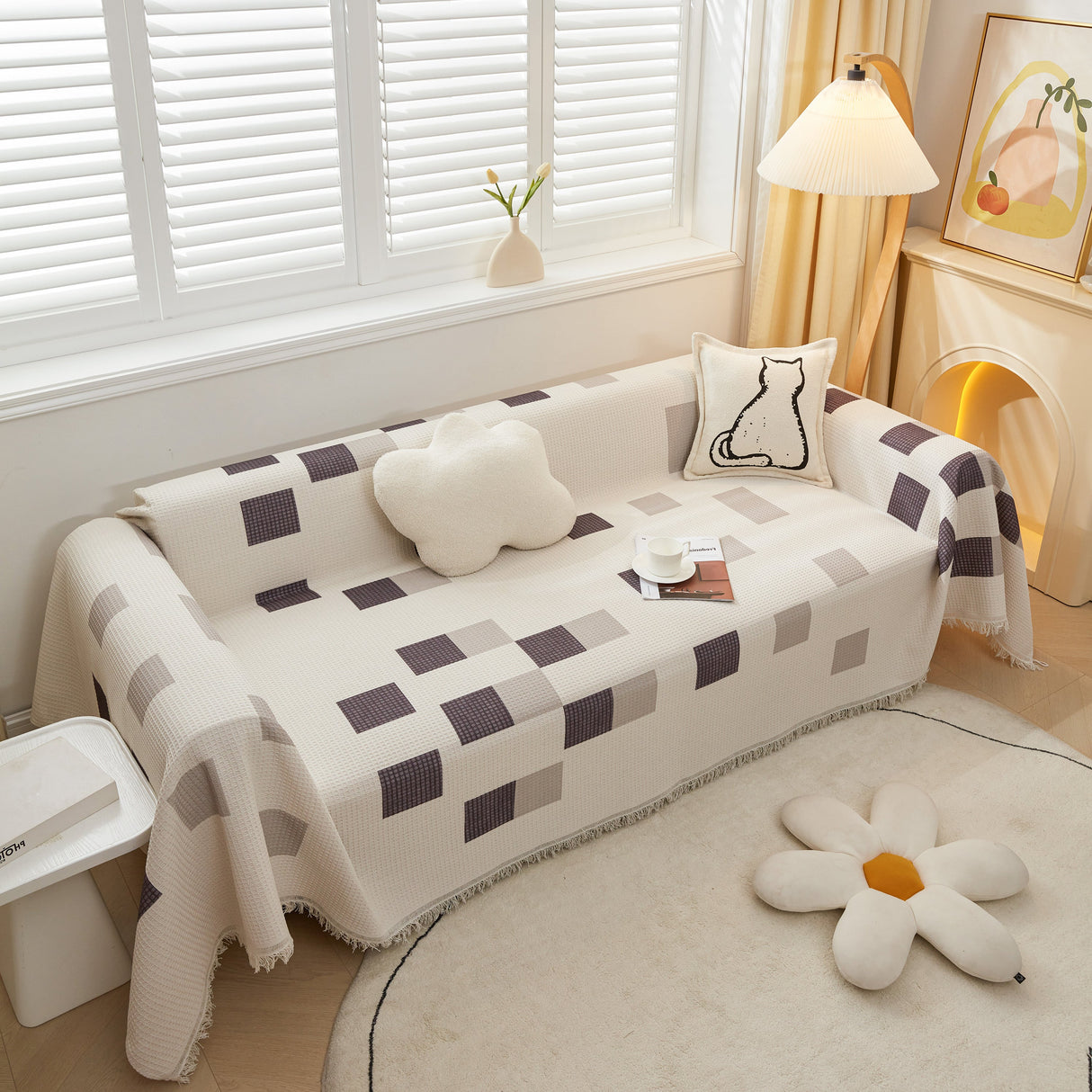 High-Quality Fabric Non-Slip Sofa Cover Throw, Throw Blankets for Couch, Furniture Covers for Pets