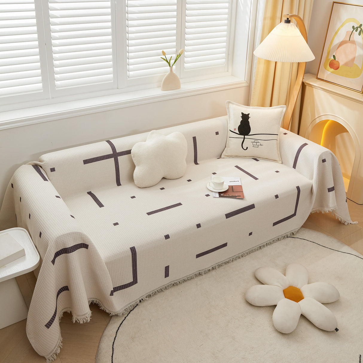 High-Quality Fabric Non-Slip Sofa Cover Throw, Throw Blankets for Couch, Furniture Covers for Pets