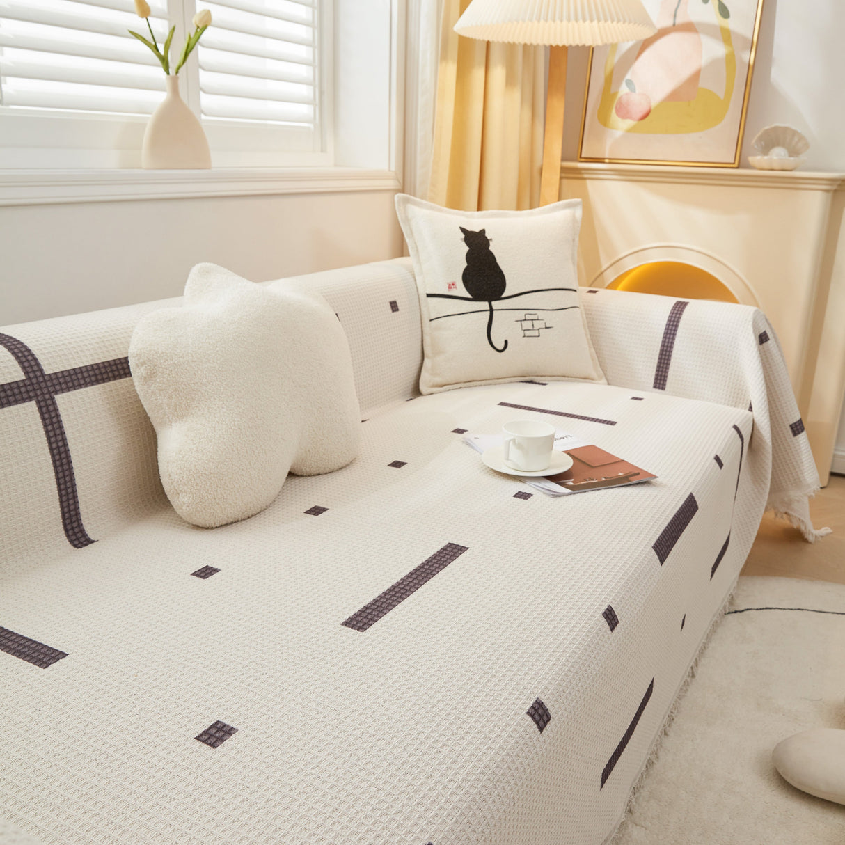 High-Quality Fabric Non-Slip Sofa Cover Throw, Throw Blankets for Couch, Furniture Covers for Pets