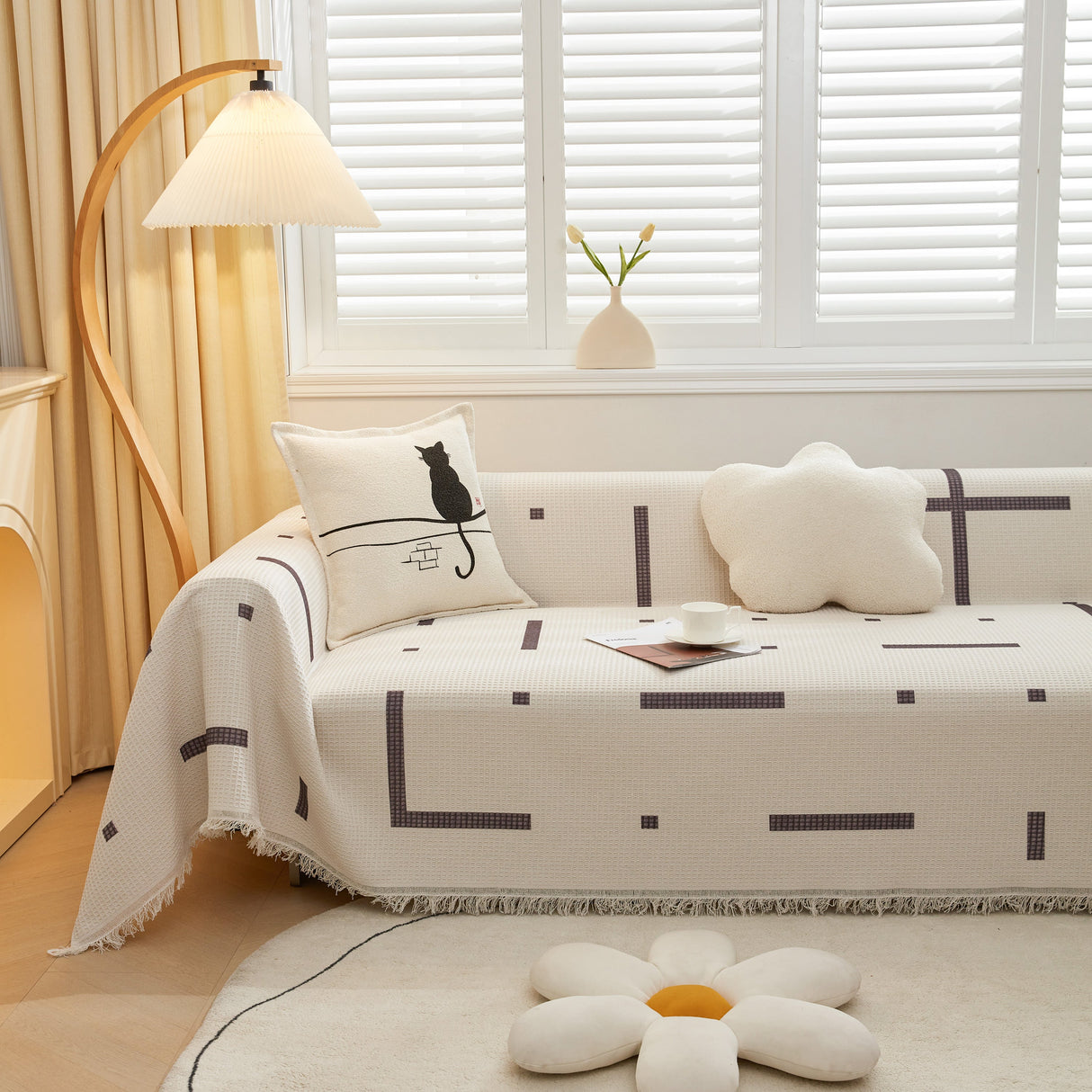 High-Quality Fabric Non-Slip Sofa Cover Throw, Throw Blankets for Couch, Furniture Covers for Pets