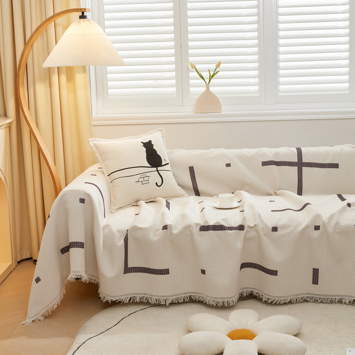 High-Quality Fabric Non-Slip Sofa Cover Throw, Throw Blankets for Couch, Furniture Covers for Pets