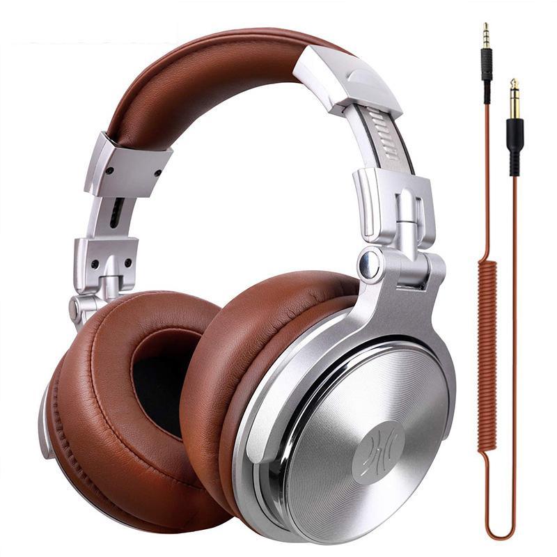 Studio ProffesionalDJ Headphones Dynamic Stereo DJ Headphone With Microphone HIFI Wired Headset Monitoring For Music Phone