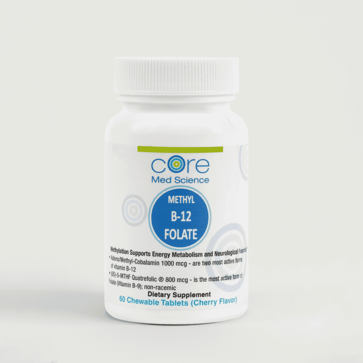 Active Methyl B-12 Folate - Lozenges (60 Count/ 60 Servings)