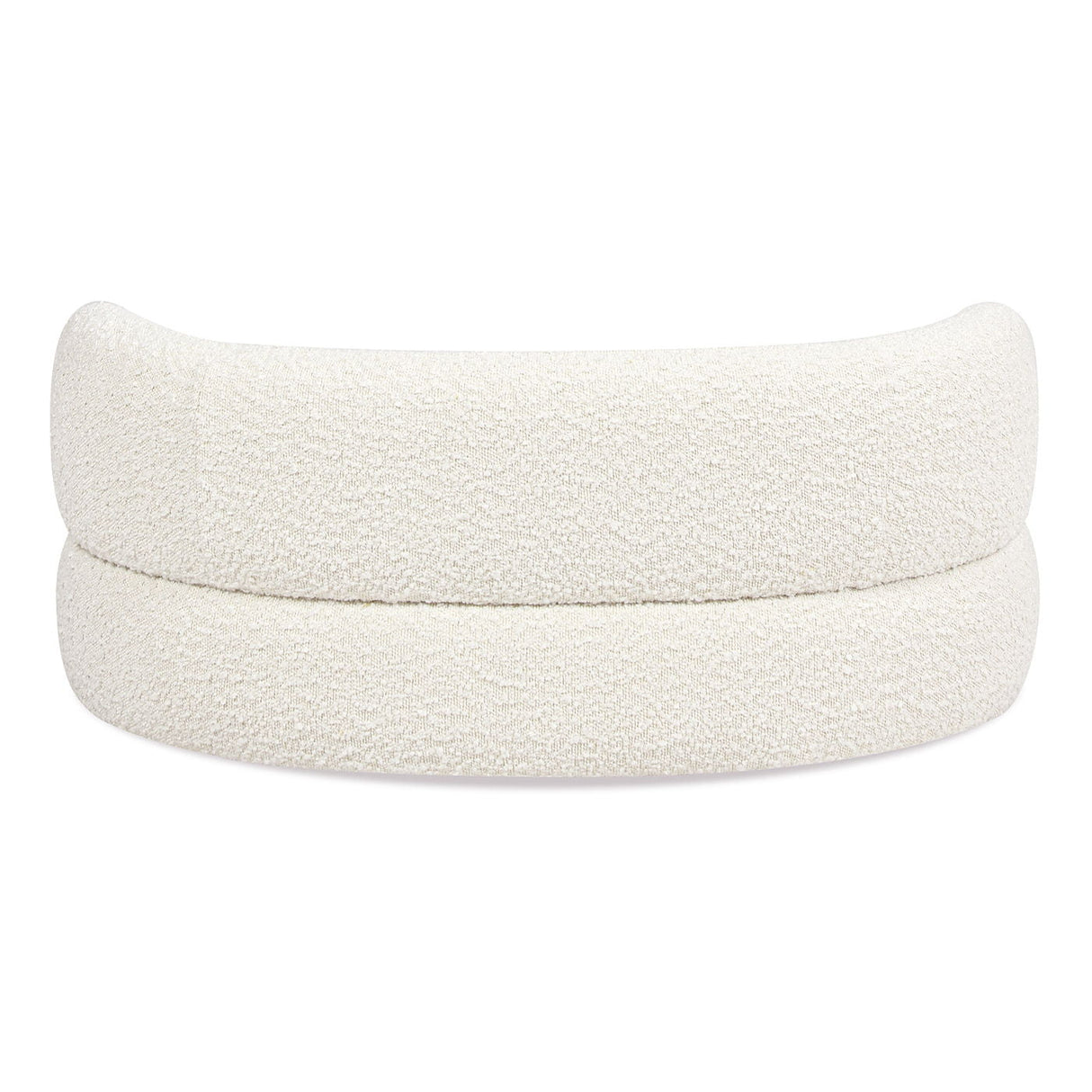 Couch.com Shep Curved Dog Sofa Bed Medium Ivory White, Durable Design, Modern Style, Easy to Clean, Fabric Construction, White Finish by Couch.com