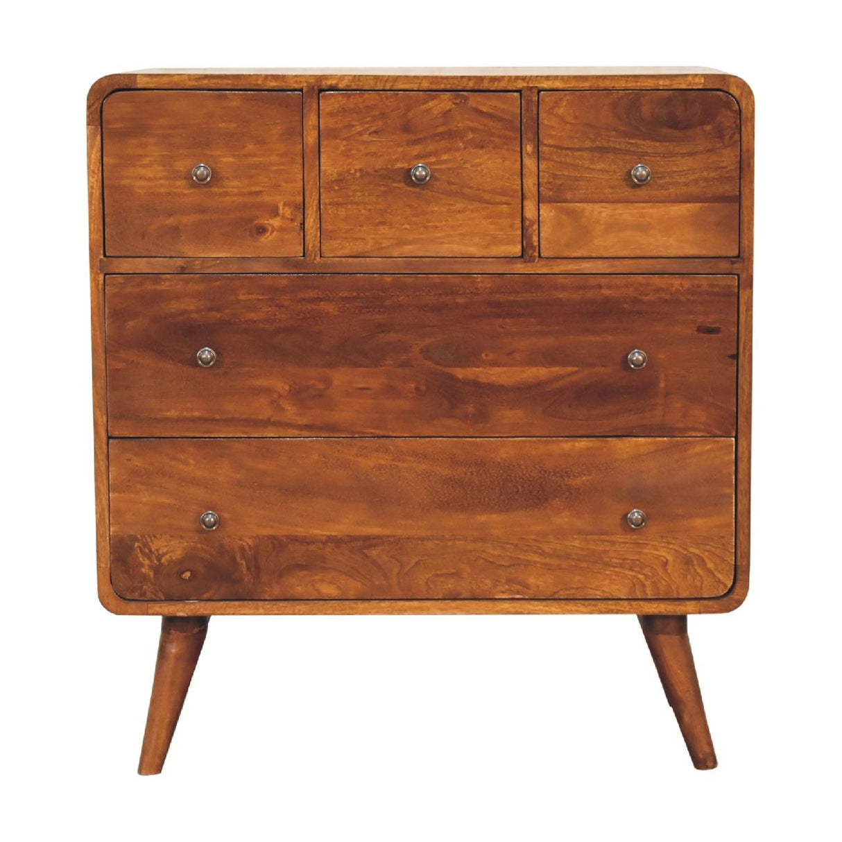 3 Over 2 Curved Chest - Brown by Couch.com
