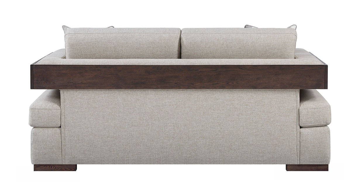 Niamey Loveseat With 2 Toss Pillows - Walnut