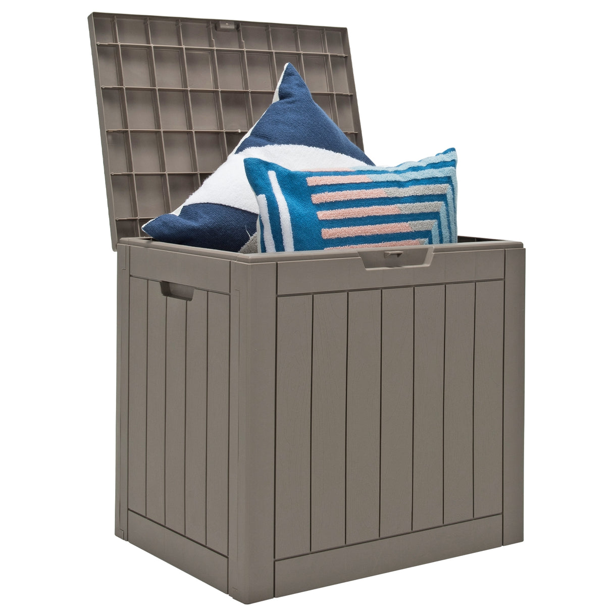 30 Gallon Deck Box Storage Container Seating Tools-Black