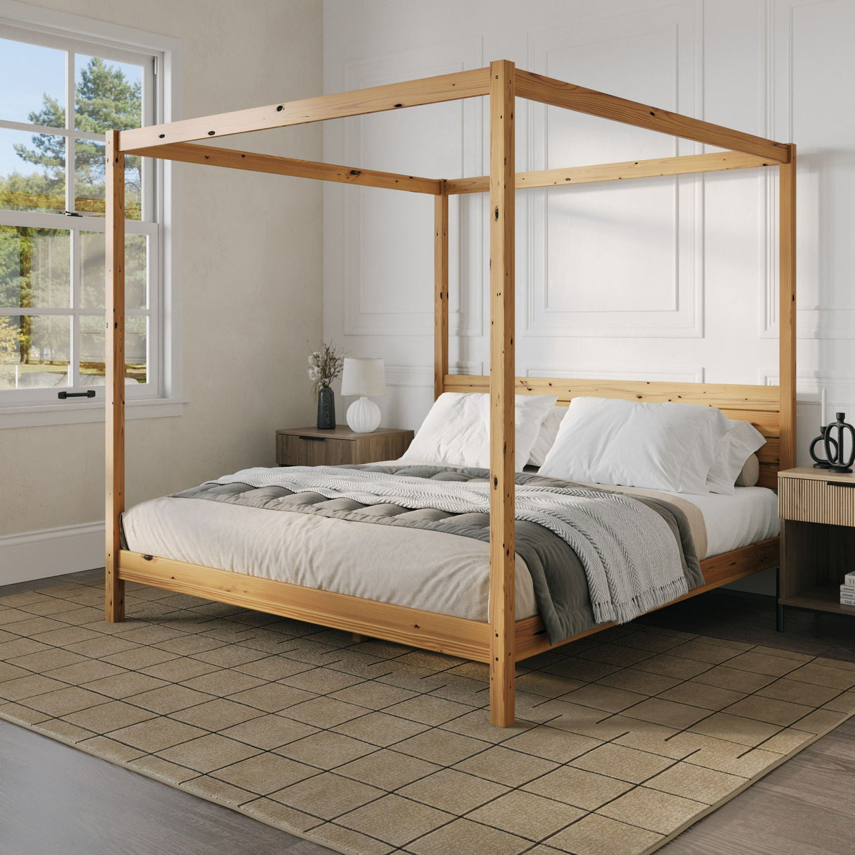 Canopy Bed Frame Modern Minimalist Boho by Couch.com