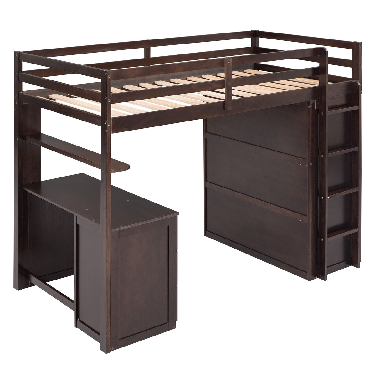 Loft Bed With Drawers, Desk, And Wardrobe by Couch.com
