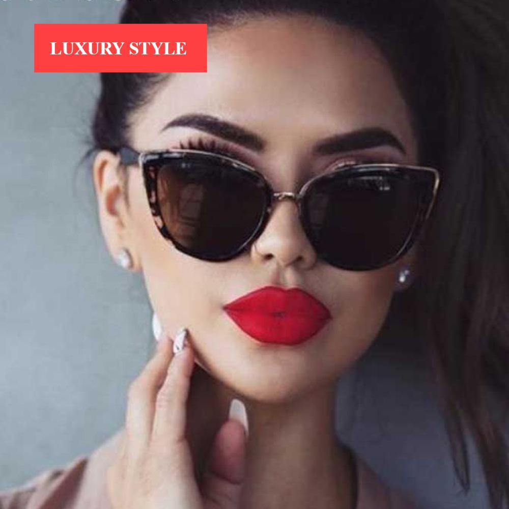 Luxury Modern Luxury Cateye Woman Vintage Classic Gradient Lady Sunglassese With UV400 Protection