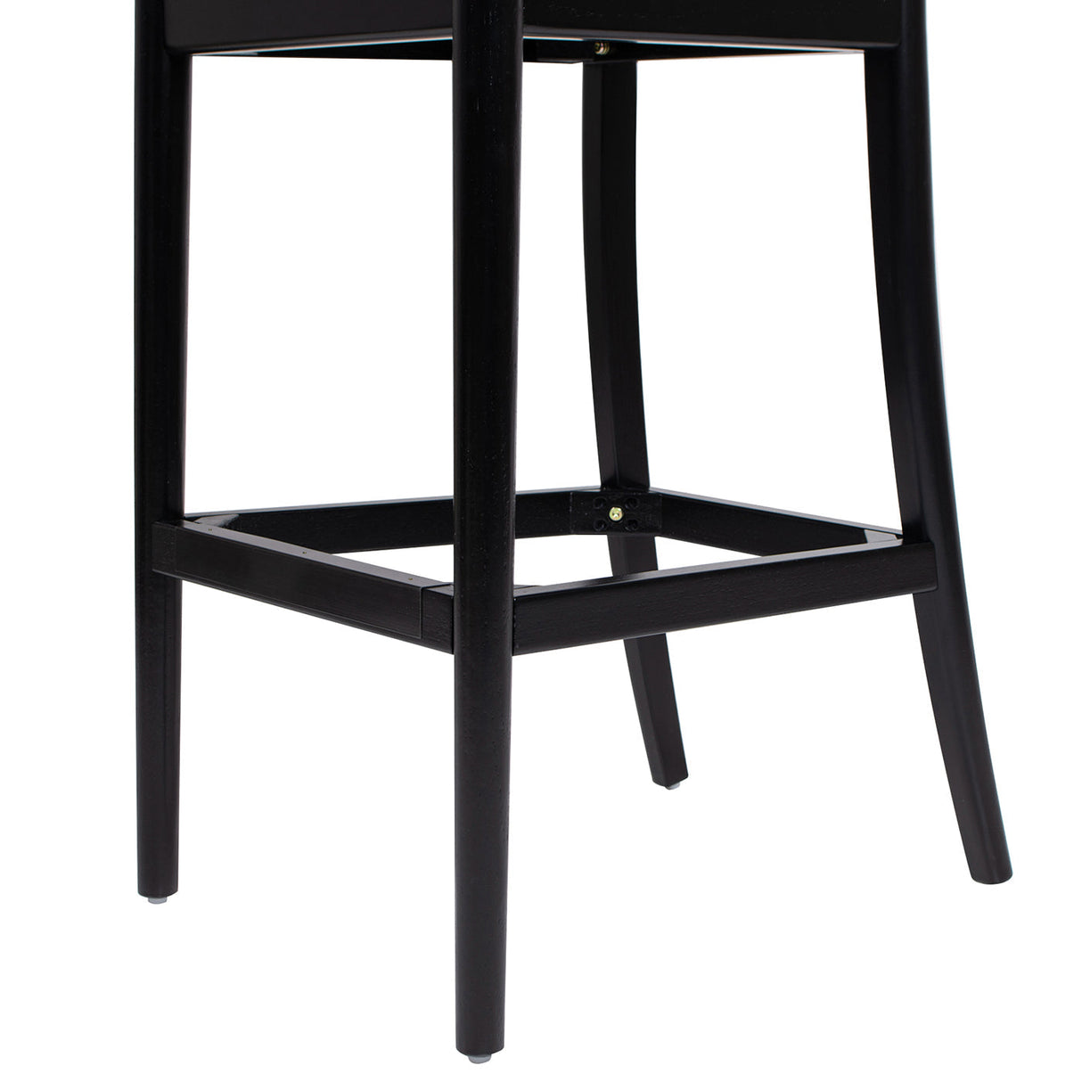 Arlin Upholstered Stool with Curved Back and Footrest - Set of 2
