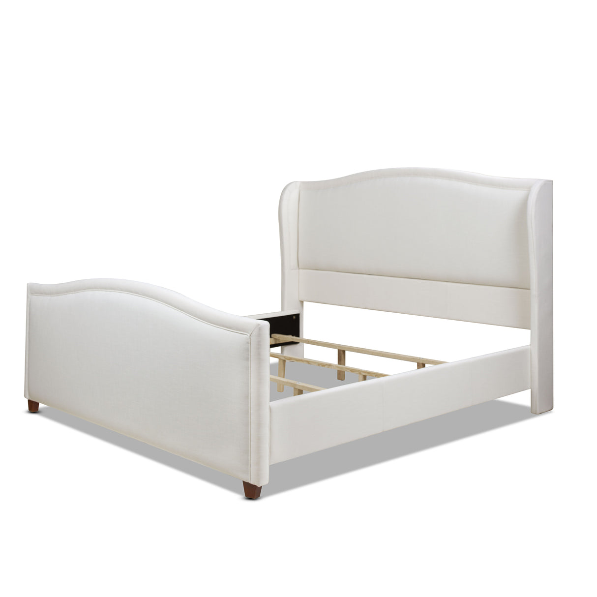 Carmen - Upholstered Wingback Panel Bed Frame by Couch.com