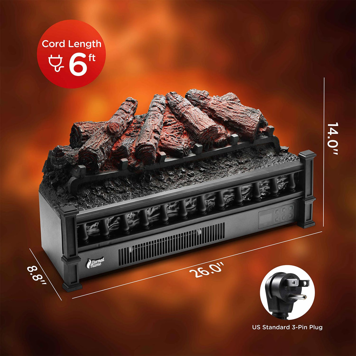 Eternal Flame EF26-PB Electric Fireplace Logs