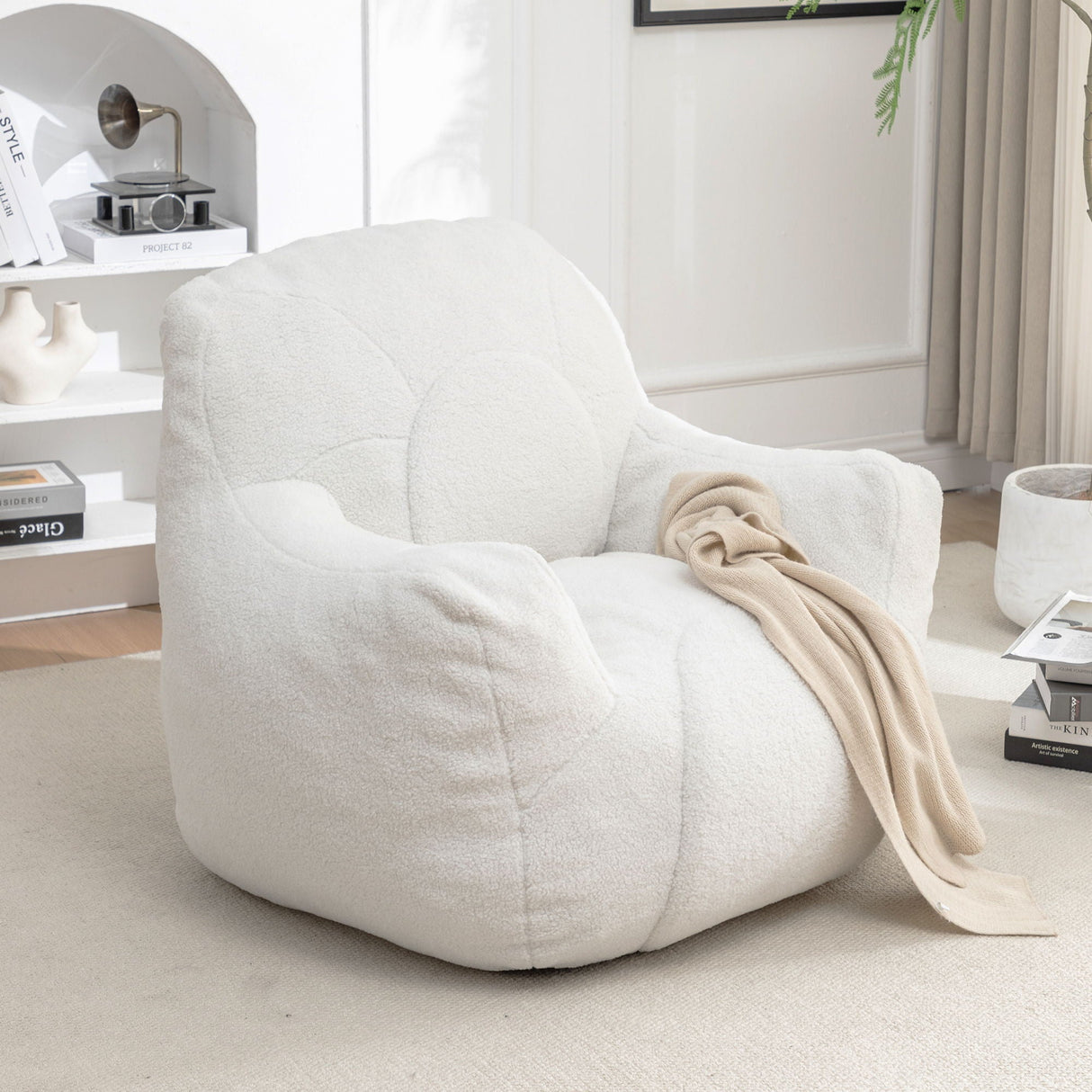 Comfy Bean Bag Chair With Filler, Fluffy And Cozy Seating by Couch.com
