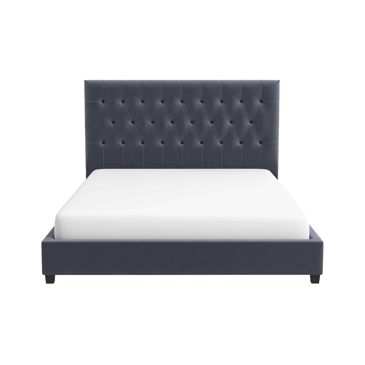 Donald - Mid-Century Modern Upholstered Platform Bed by Couch.com