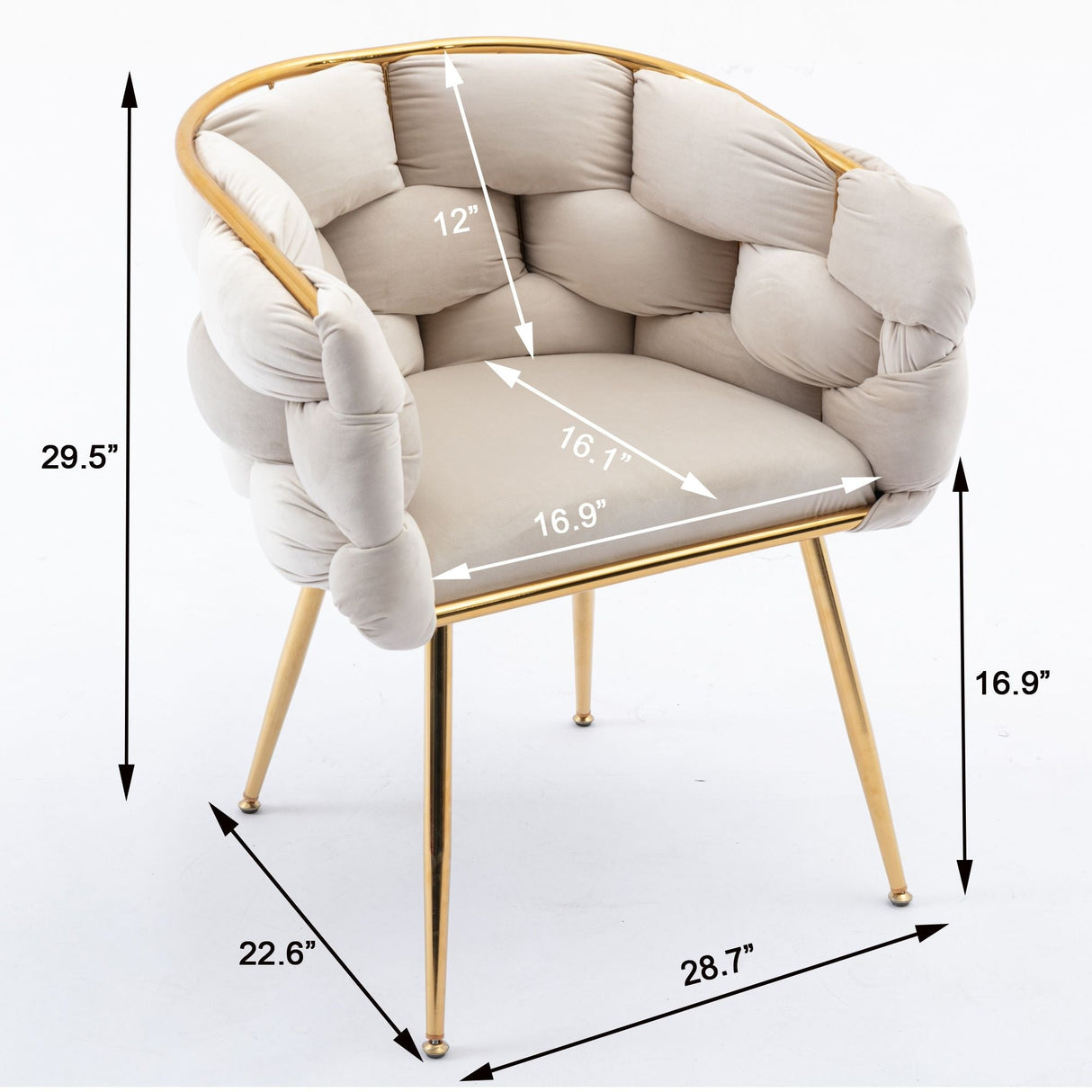 Luxury Modern Simple Leisure Velvet Single Sofa Chair Bedroom Lazy Person Household Dresser Stool Manicure Table Back Chair by Couch.com