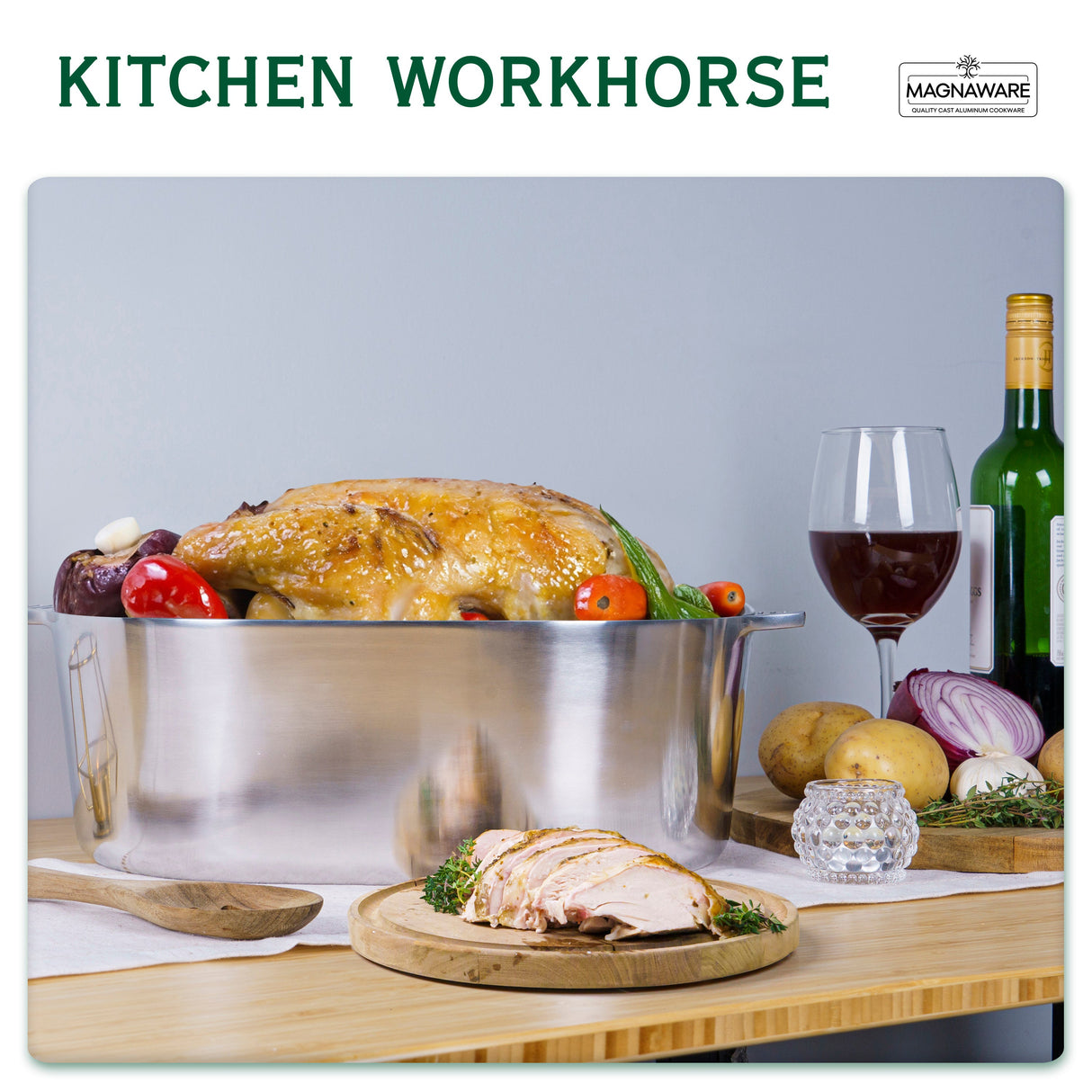 Oval Dutch Oven with Lid - 10 Quart (15 Inch)