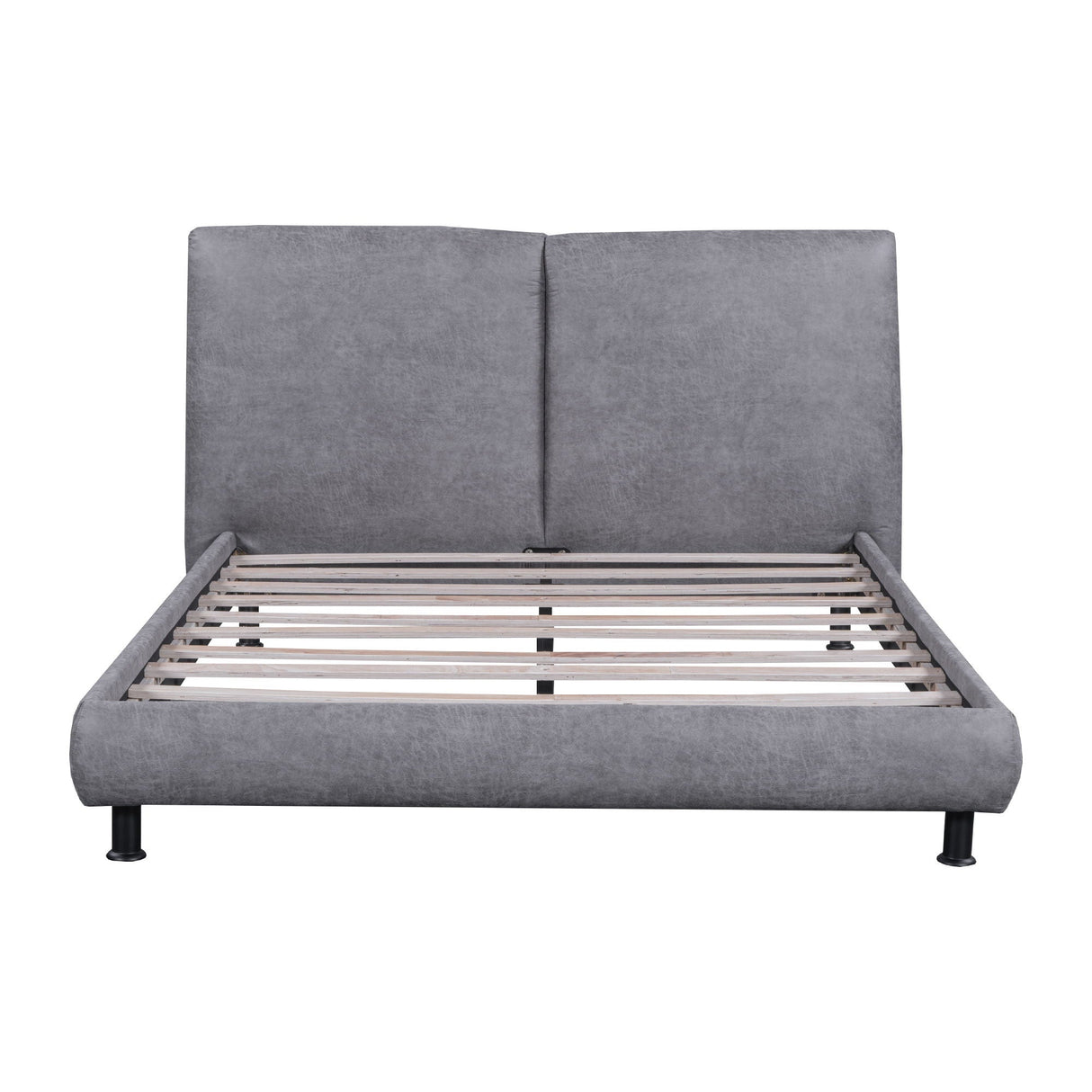Upholstered Platform Bed With 2 Large Headrests And Thick by Couch.com