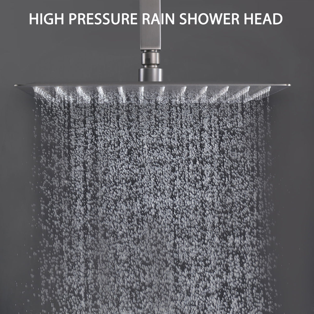 Luxury Bathroom Ceiling Mount Rain Mixer Shower System With Brushed Finish by Couch.com