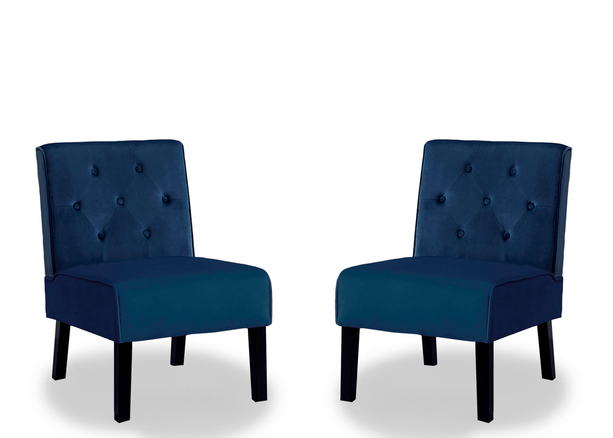 Reese - Living Room Armless Button Tufted Pattern Accent Chair (Set of 2) by Couch.com