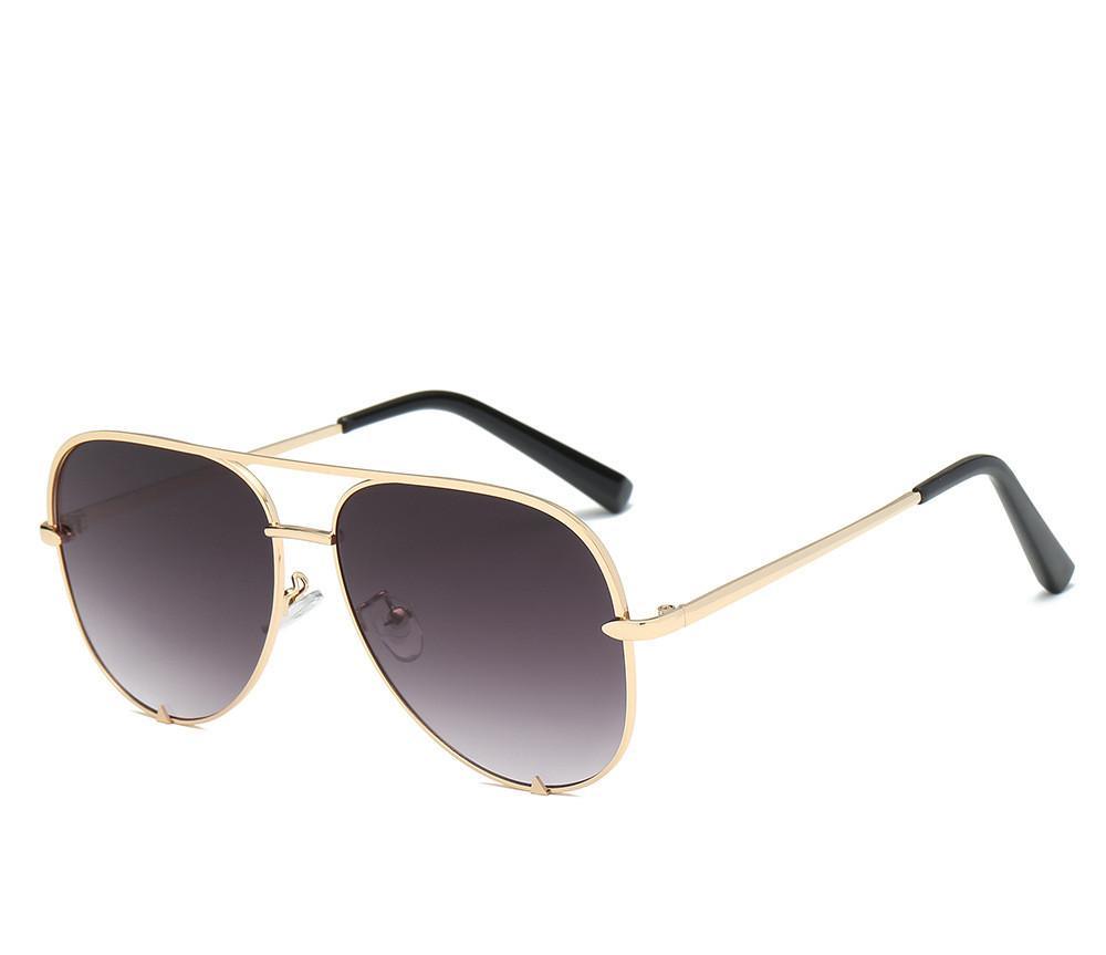 Luxury Lady Vintage Round Metal Sunglasses For Driving Black Retro Mirror Sunglasses Woman Shade Sunglasses With UV400 Protection