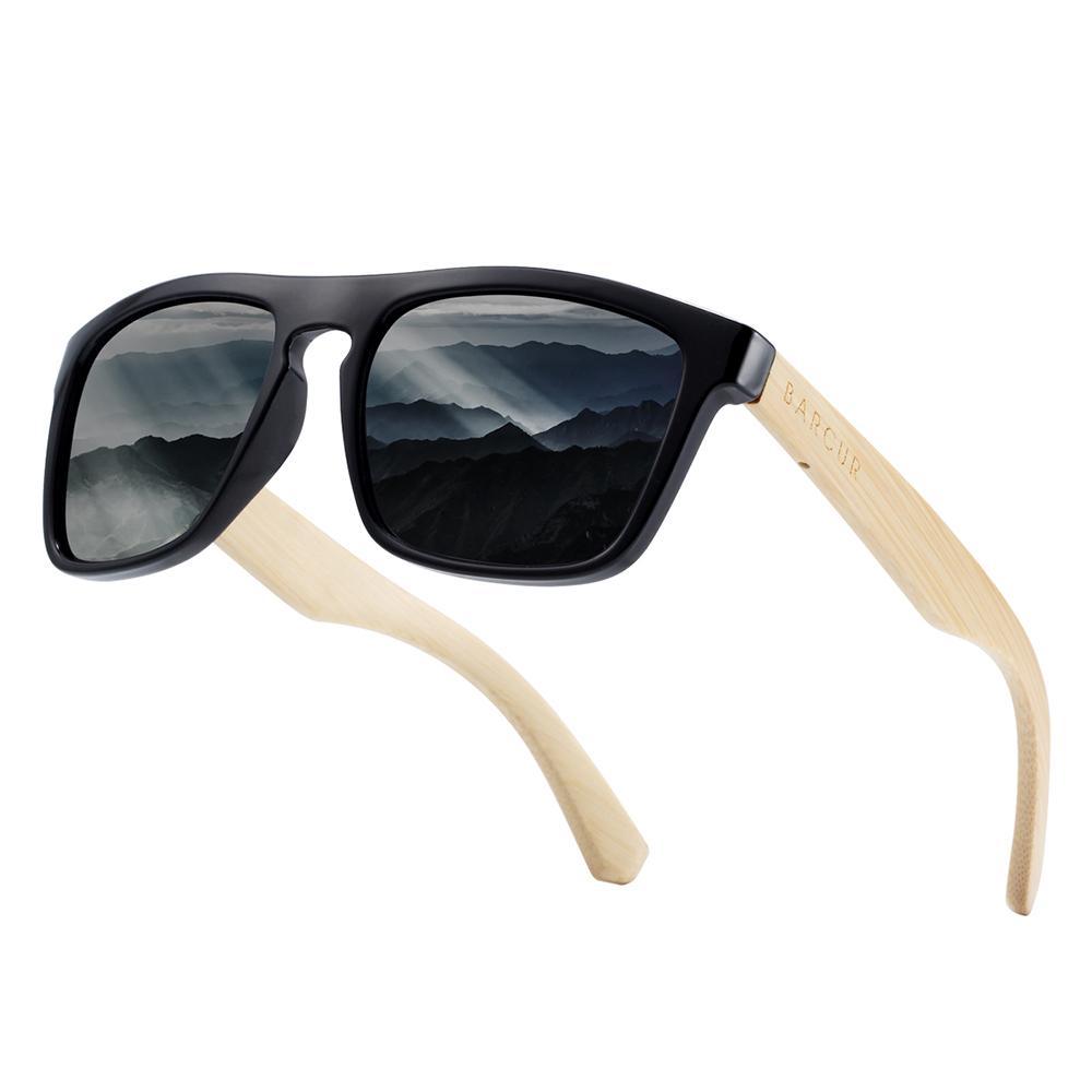 Polarized Bamboo Elegant Wood Sunglasses for Men and Women in Famous Retro Classic Style Design With UV400 Protection