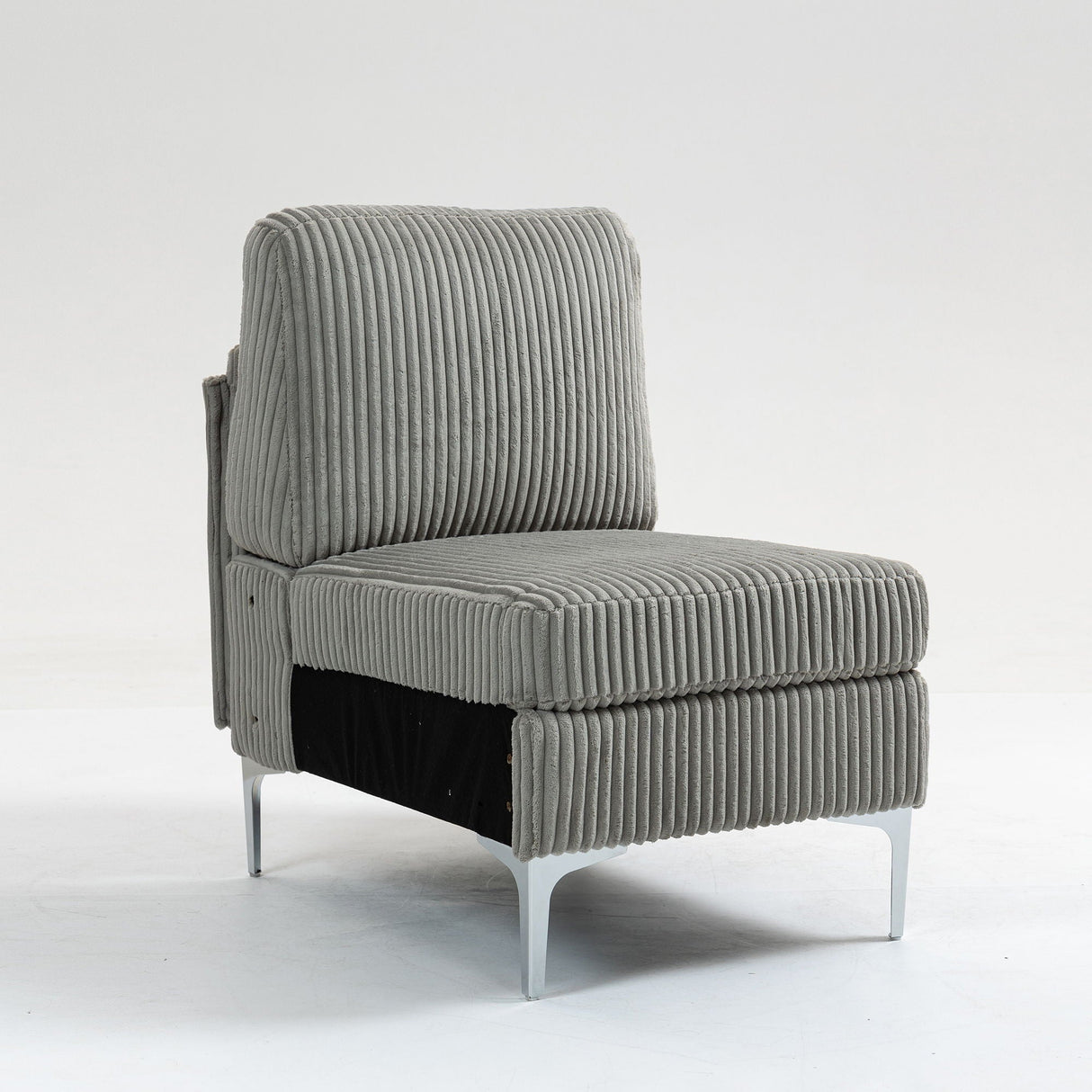 Single Couch Modular Armless Accent Chair With Back Cushion by Couch.com
