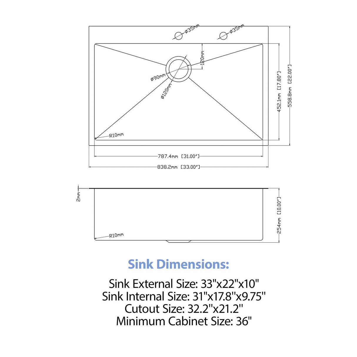 Drop In Kitchen Sink With Pull Down Faucet And Soap Dispenser