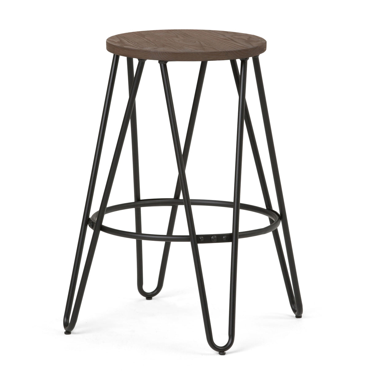 Simeon - Multifunctional Metal Stool With Wood Seat by Couch.com