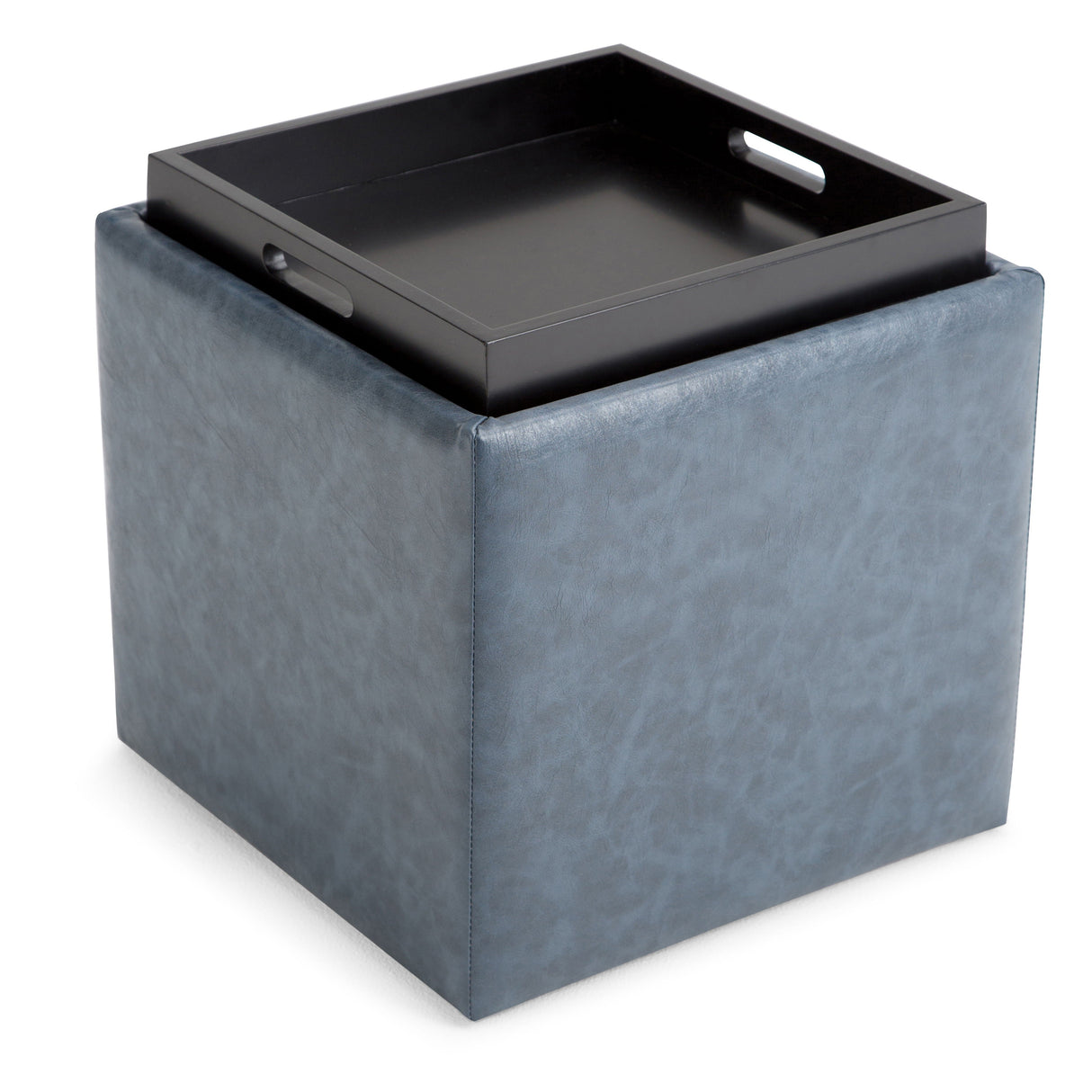 Rockwood - Upholstered Cube Storage Ottoman With Tray by Couch.com