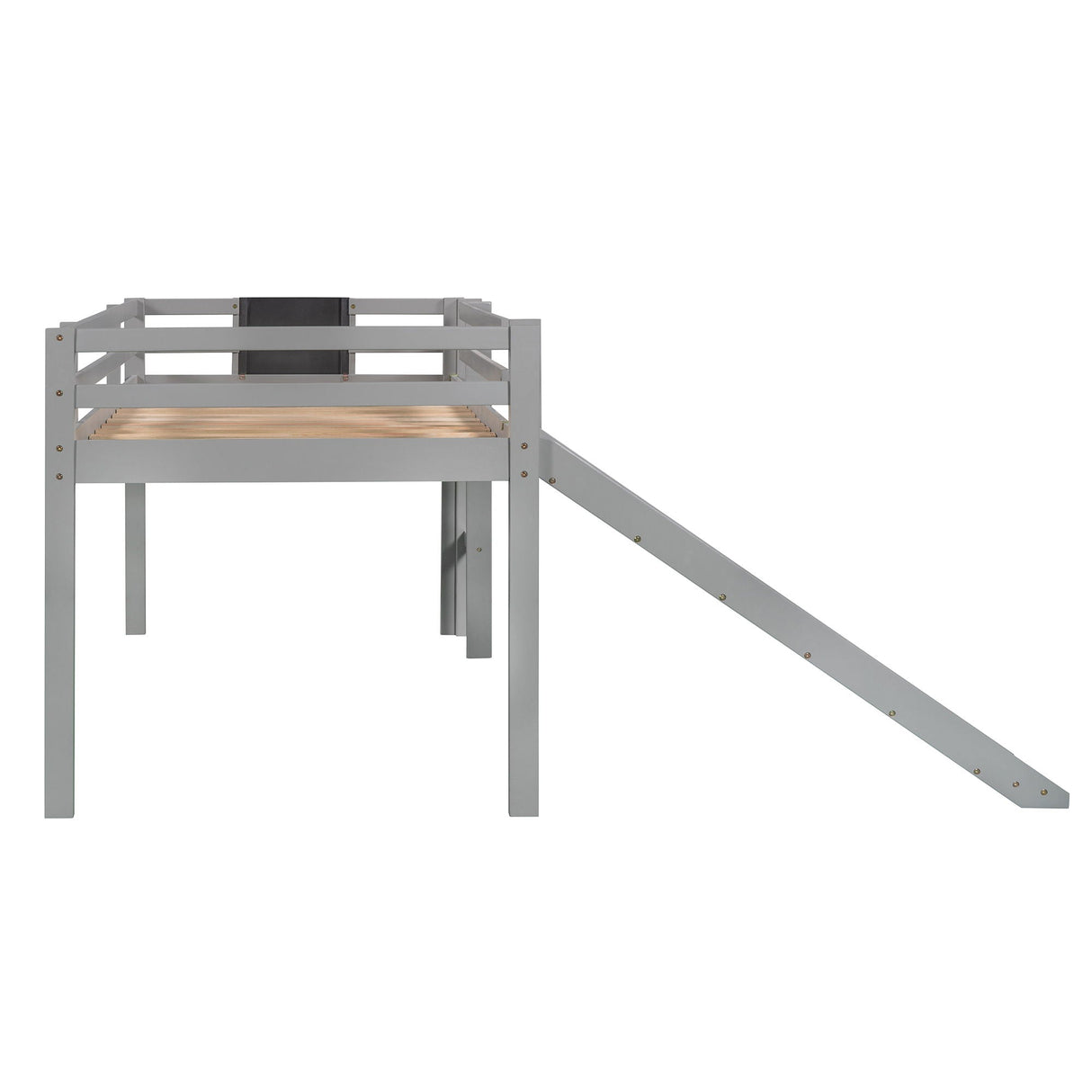 Loft Bed With Slide, Stair And Chalkboard by Couch.com