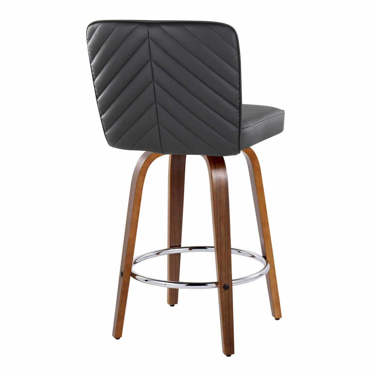 Henry - Contemporary Fixed Height Counter Stool With Swivel With Round Footrest (Set of 2) by Couch.com