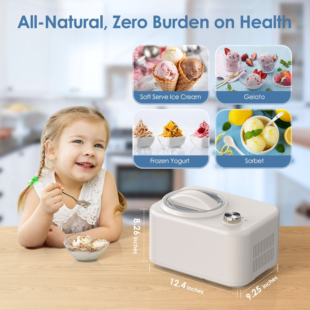 0.8L Ice Cream Maker with Compressor IC3908